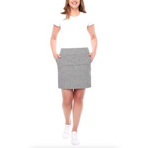 SC&CO Golf Skort Size 14 Black White Stretch Tennis Skirt Built In Shorts